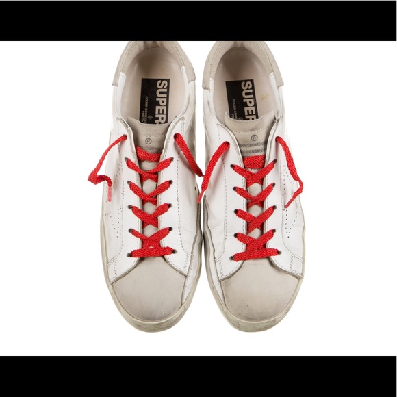 Golden Goose superstar white leather distressed sneaker w/suede toe - Picture 3 of 16